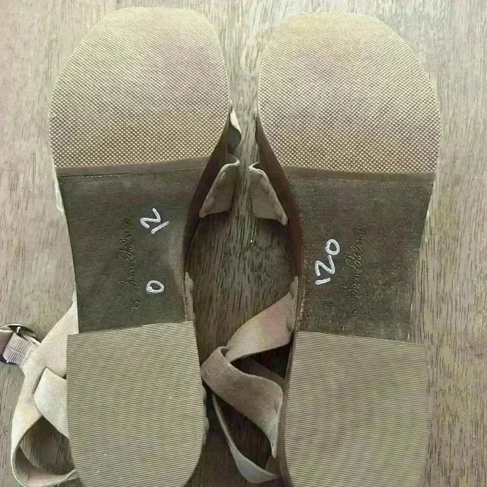 Sam Edelman Josefine Platform Heeled Sandal Modern chunky Beige Leather size 10 - Picture 6 of 6